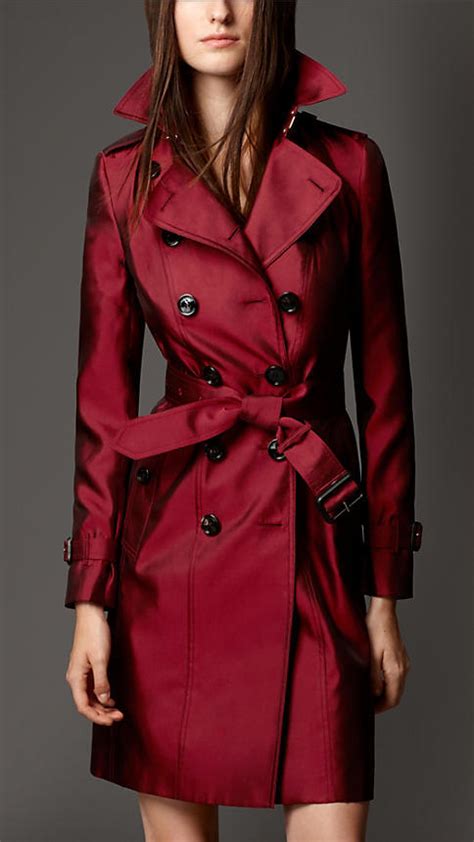 burberry deep burgundy coat|Burberry coats for women.